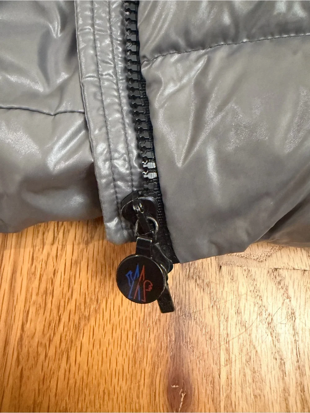 Moncler Steel Gray Quilted Kids Jacket